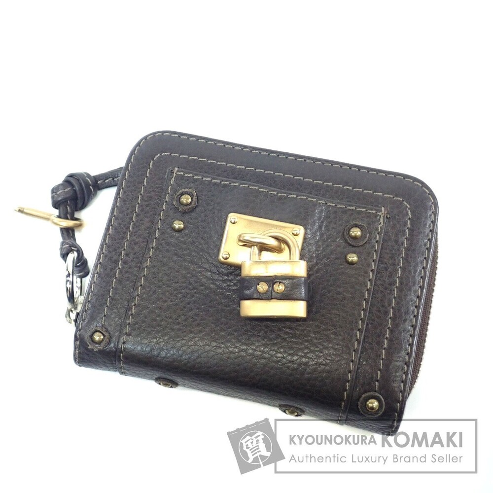 CHLOE Cadena Motif Bifold Wallet Calfskin